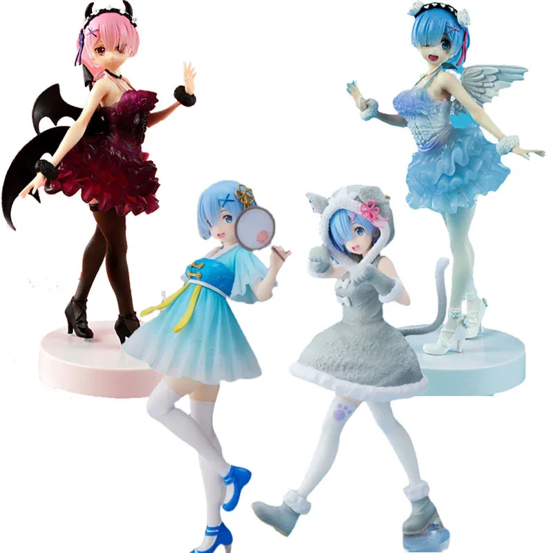 Фигурка Rem Ram Re:Life In A другой мир от нуля аниме фигурка кавайная девушка платье