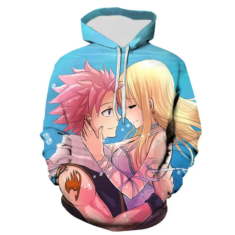 Homens e mulheres com moletons de cauda fada estampados 3D manga comprida infantil roupas meninos meninas