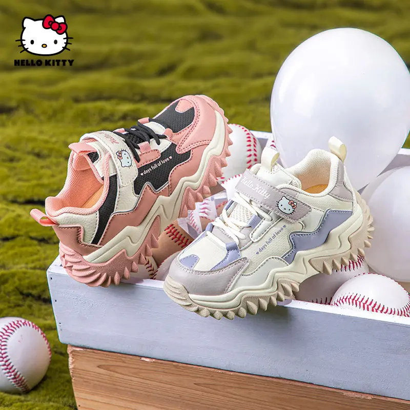 

Детская спортивная обувь Sanrio Hello Kitty, повседневная обувь для мальчиков и девочек, Дышащие Модные мягкие кроссовки из сетчатого материала для школы и бега, Новинка