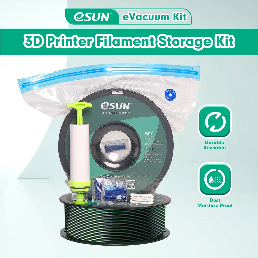 Набор сумок для хранения eSUN, герметичная нить из ТПУ для 3D принтера, пла, ПЭТГ, сухая и герметичная, для катушек 3D-принтера Набор сумок для хранения eSUN, герметичная нить из ТПУ для 3D принтера, пла, ПЭТГ, сухая и герметичная, для катушек 3D-принтера