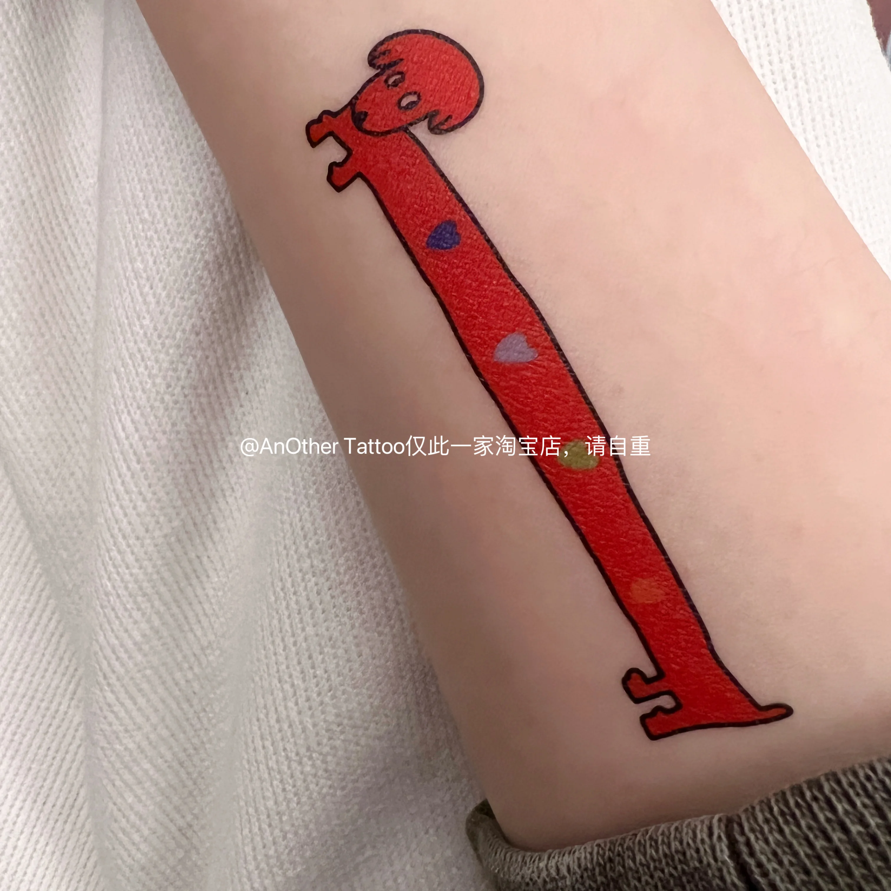 Милые красочные мультяшные татуировки собаки наклейки временные