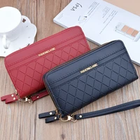 fashion long womens wallet female purses coin purse card holder wallets female pu leather handbags money bag