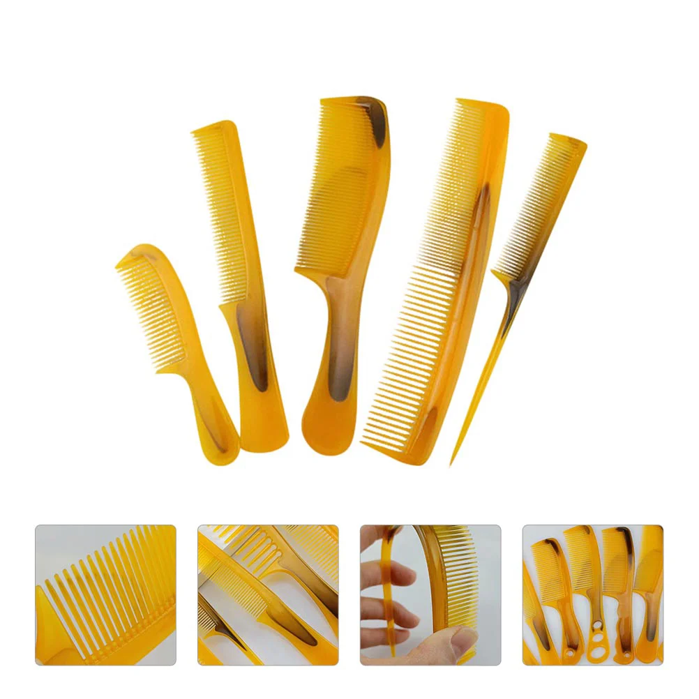

5pcs Salon Hair Comb Pointed Tail Comb Teeth Hair Combs Hairdressing Comb Detangling Hair Comb Anti Static Tail Comb