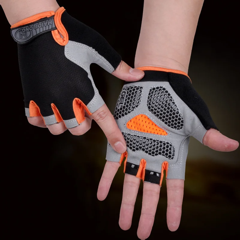 

HOT Cycling Anti-slip Anti-sweat Men Women Half Finger Gloves Breathable Anti-shock Sports Gloves Bike Bicycle Glove