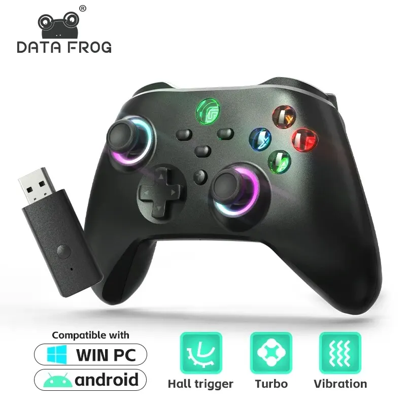 Беспроводной/проводной геймпад DATA FROG для ПК телефонов Android интерфейсов Bluetooth и 2 4G