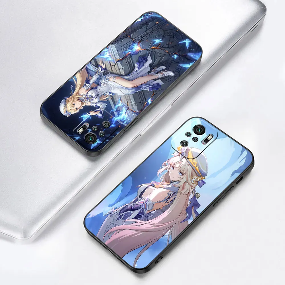 Фото Чехол Nicole Reeyn Genshin Impact для Xiaomi Redmi 15C 8 A5 12 6 7A 9C 12C 8A 6A 9 9A 9T 10 10A 10C 10X 13C, черный, из ТПУ №4