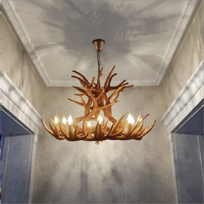 

Nordic LED Pendant Lights Living Room Hanglamp Restaurant Industrial Buck Deer Horn Antler Bedroom Dining Room Kitchen Fixtures