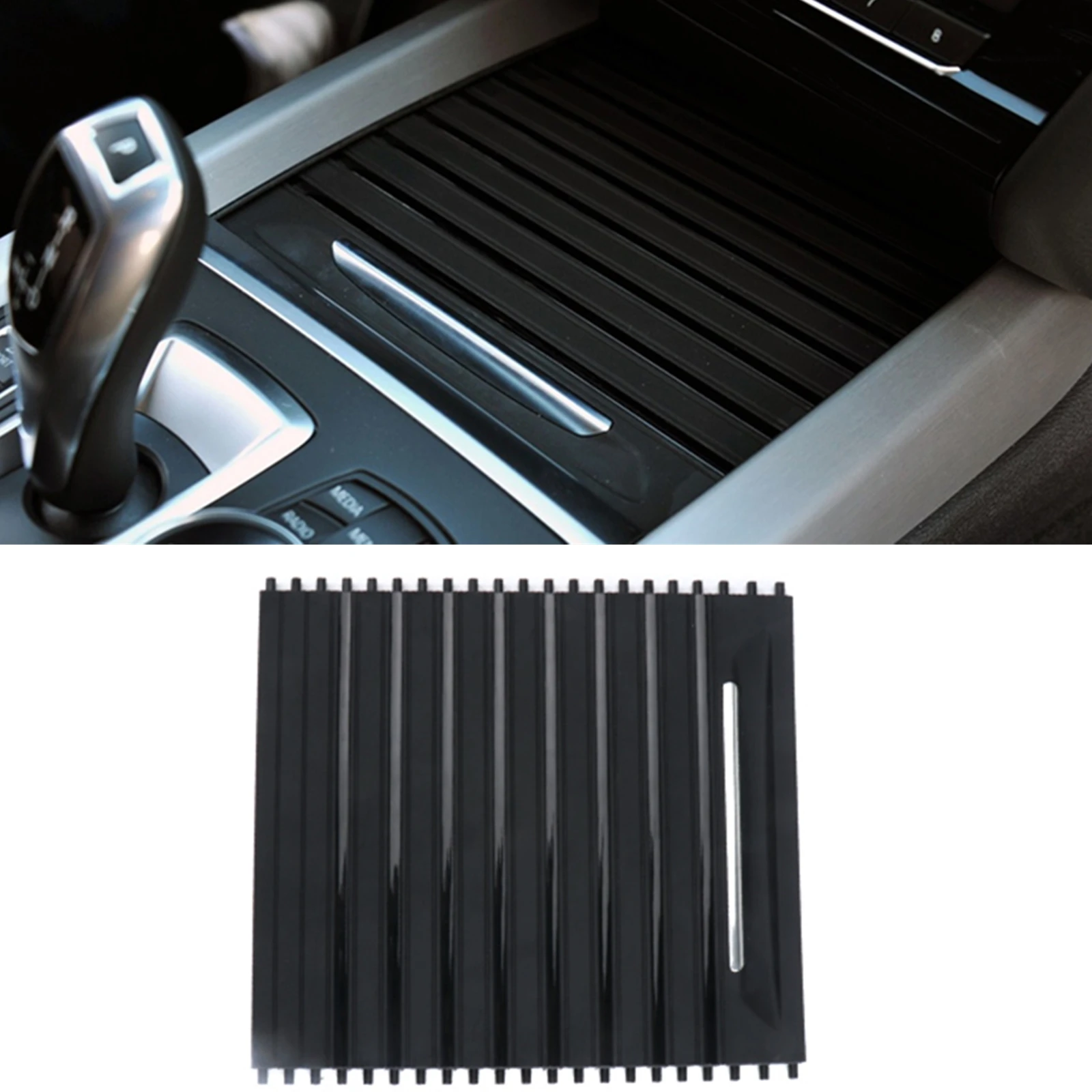 

Car Front Center Console Roller Water Holder Blind Drink Panel Cover For BMW F15 F85 X5 F16 F86 X6 2014 2015 2016 2017 2018 2019