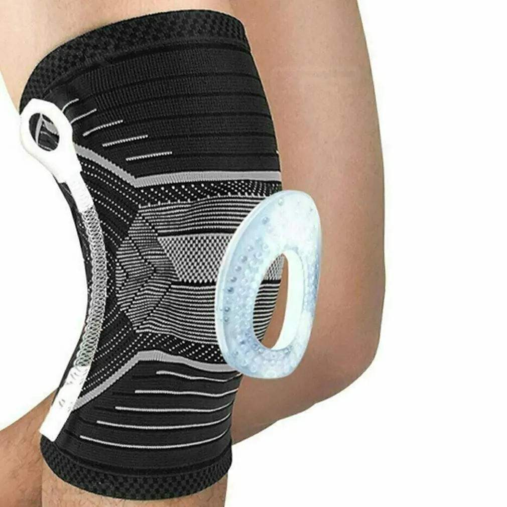 

1PC Sports Knee Support Brace With Silica Gel And Spring Joint Anti-injury Patella Stabilizing Leggings
