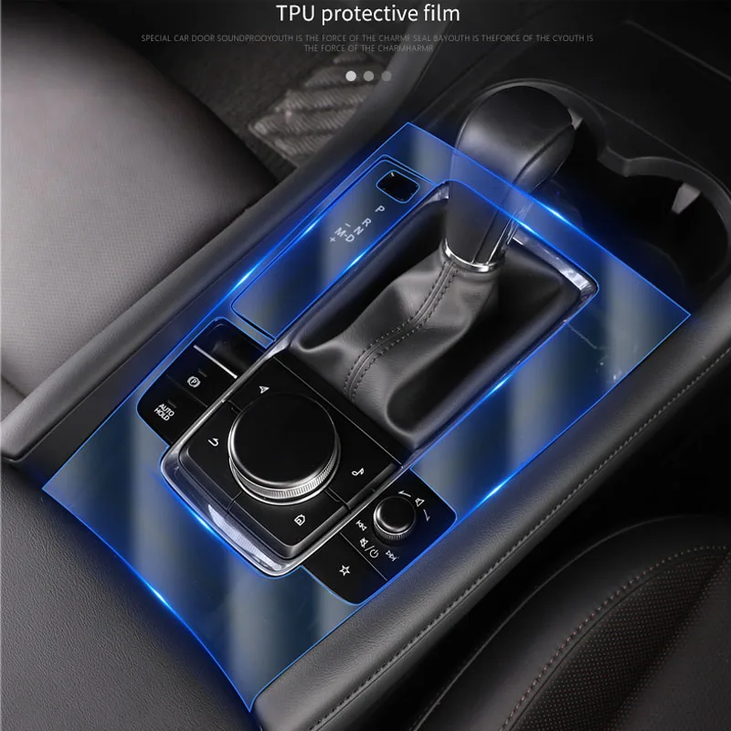 For Mazda 3 Axela 2020 2019 Car Interior Center console  TPU films Salon Protective Console Gearbox film  Repair film Accessori