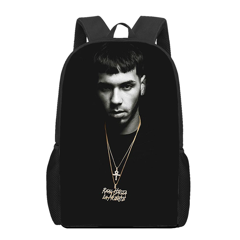 

Anuel AA rapper hip hop 3D Print School Bags for Boys Girls Primary Students Backpacks Kids Book Bag Satchel Back Pack