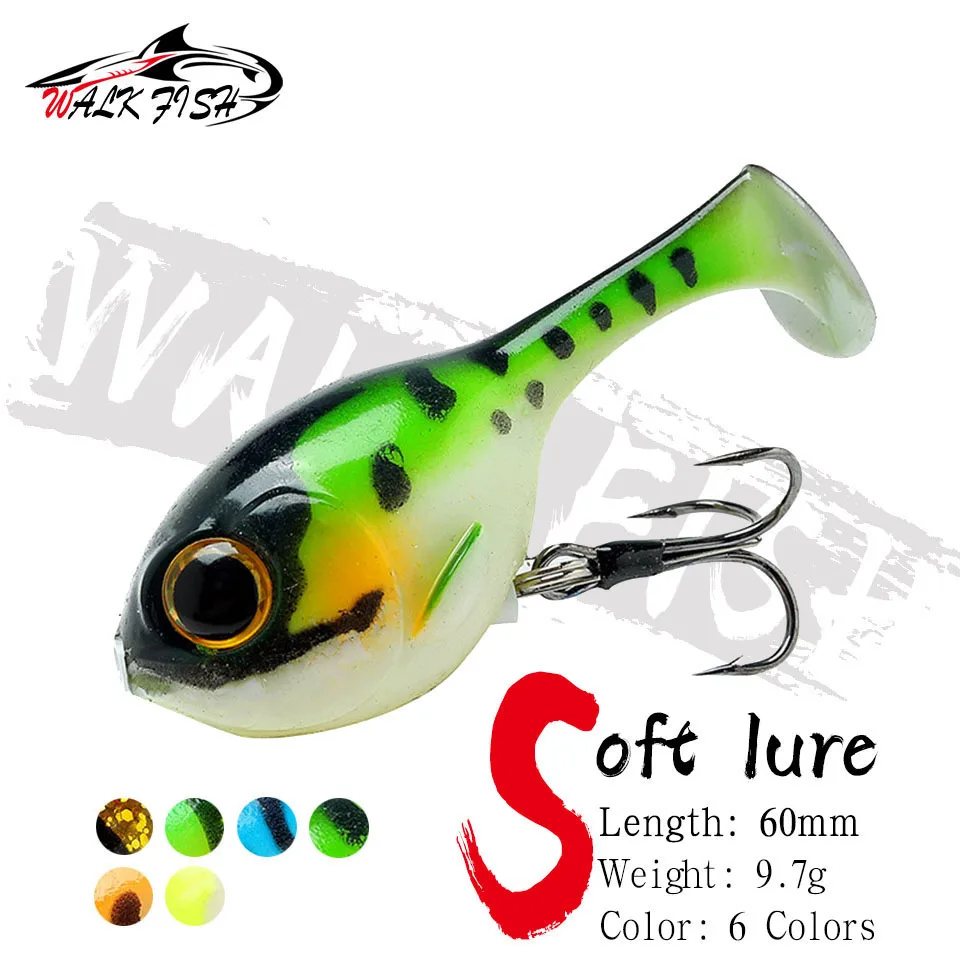 

WALK FISH Balloonfish 60mm 9.7g 1pcs Hot Sale Silicone Soft Bait Deraball with Quality Hook Pesca Artificial Fishing Lure Tackle