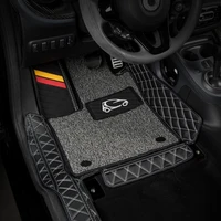 for smart 453 fortwo forfour car accessories leather foot mat rug non slip luxury surround floor mats wire plush carpet cover