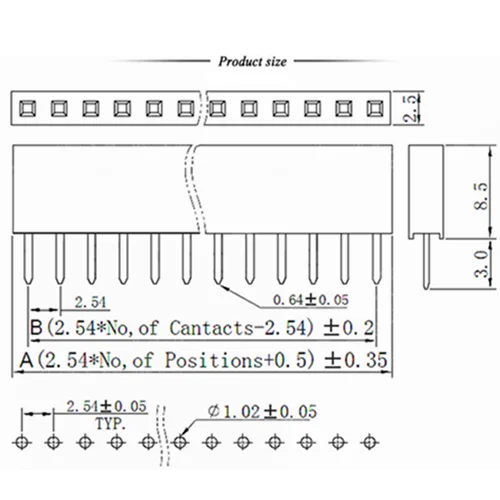 10 шт. однорядный штифт гнездовой разъем шаг 2 54 мм 1*2p 3p 4p 5p 6p 7p 8p 9p 10p 12p 14p 16p 18p 20p 22p 40p
