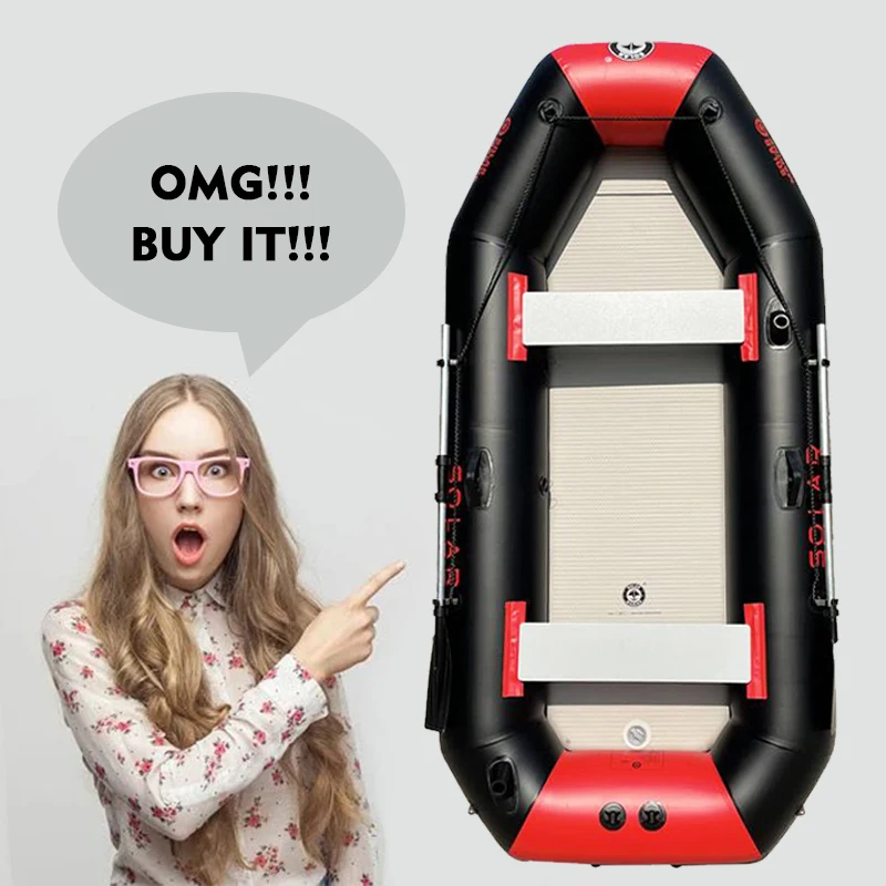 Solarmarine B230-3 Надувная рыбацкая лодка с гребным каяком бесплатными аксессуарами