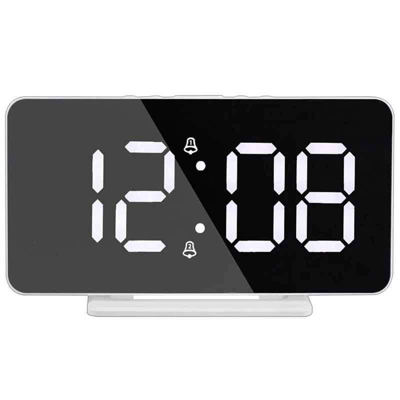 

Digital Alarm Clock, LED Dimming Display Alarm Clock With Power-Off Memory Function, Snooze Timer, Temperature Display