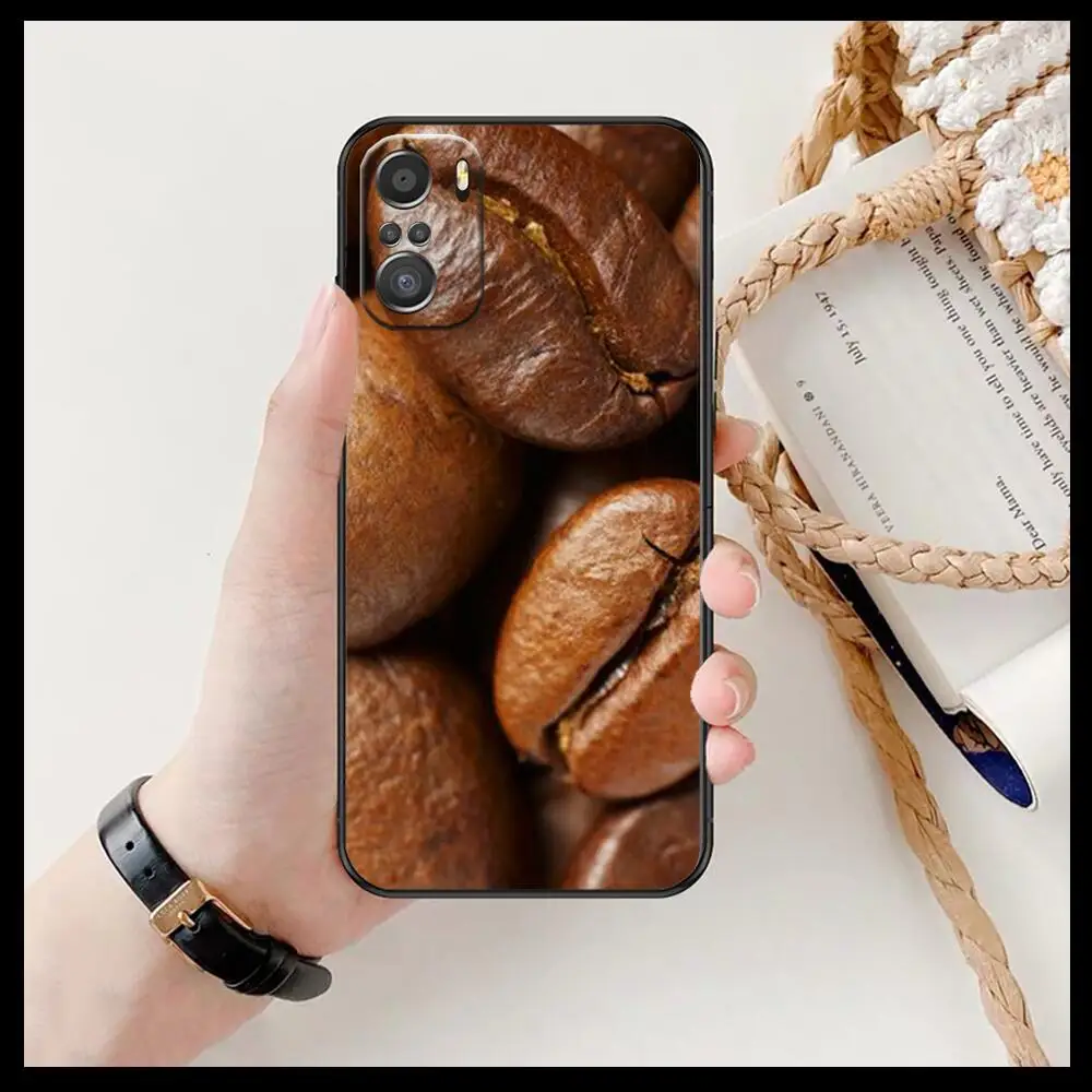 Чехол для телефона с кофейными зернами xiaomi redmi 11 Lite pro Ultra 10 9 8 MIX 4 FOLD 10T Черный