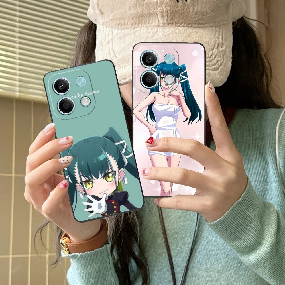 Чехол для телефона с цепочкой в виде солдата яхтихо азума Xiaomi Redmi Note 13 12 11 10 9 8 7 6 S A