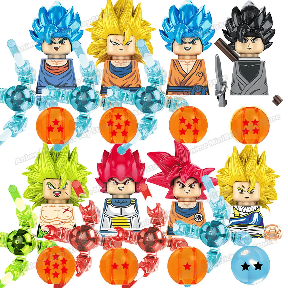 

Dragon Ball Z Mini Action Figure Building Block Tien Shinhan Vegeta IV Trunks Son Goku Goten Gohan Kids Toys Bricks for Children