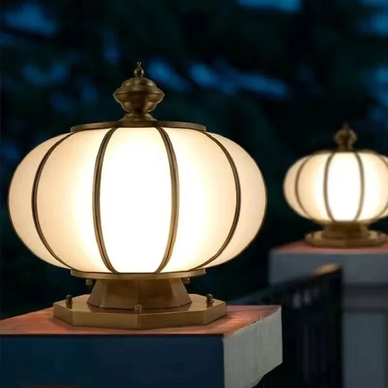 ABEL уличный солнечный светильник винтажный креативный китайский латунный на