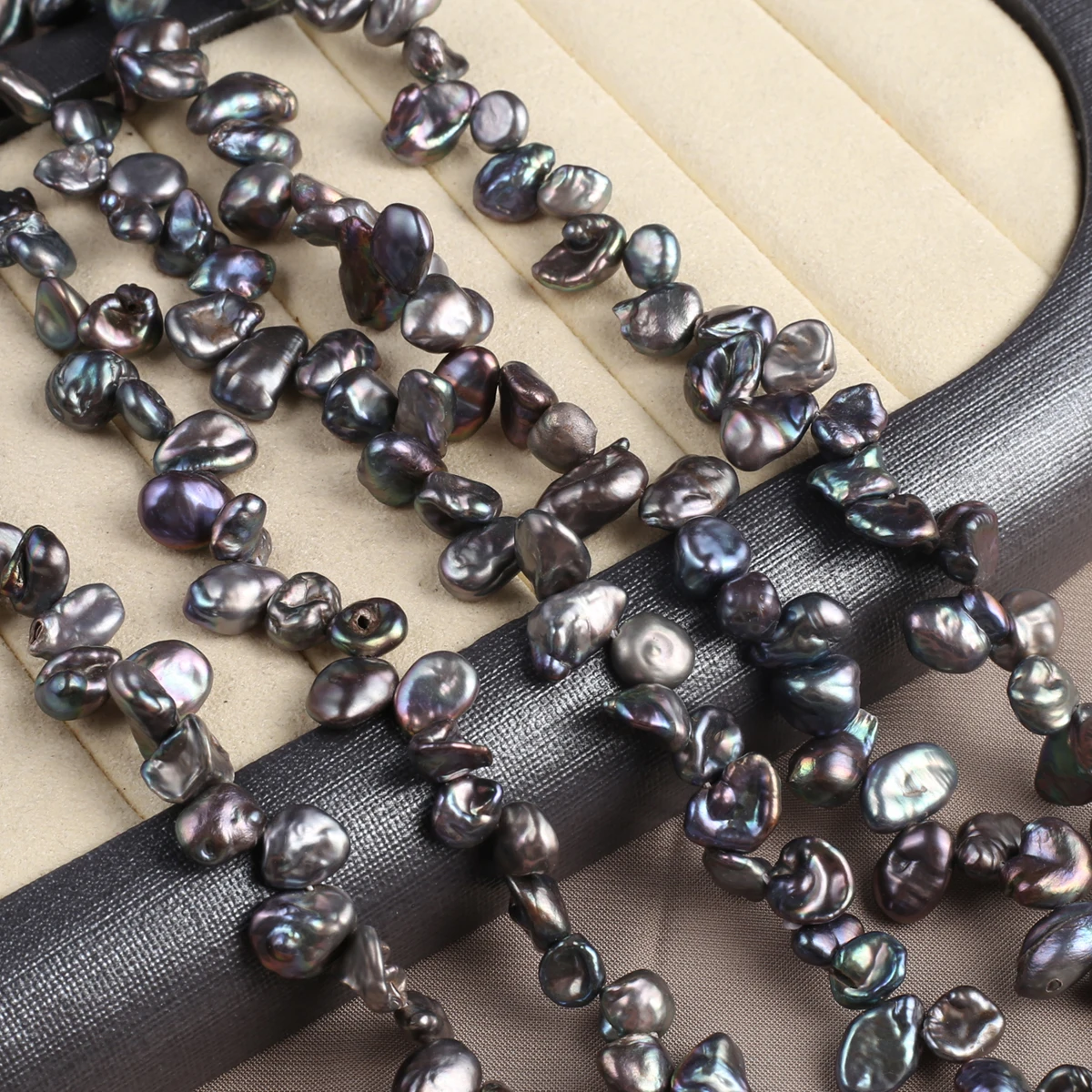 Natural Black Baroque Pearl Beads Irregular Loose Hole Bead for Jewelry Making Diy Women Necklace Bracelet Gifts