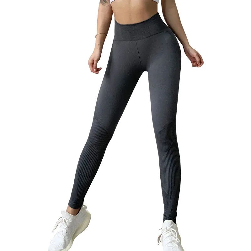 With Logo Seamless Leggings Women's Butt Lift Curve Workout Leggings Yoga Pants Fitness Pants Nylon Stretch Black Leggings