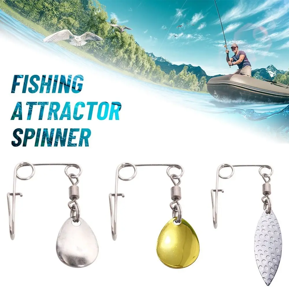 

20pcs Spinner Tackle Rotate Sequin Vibration Metal Willow Metal Fishing Attractor Spinner VIB Lure Blades