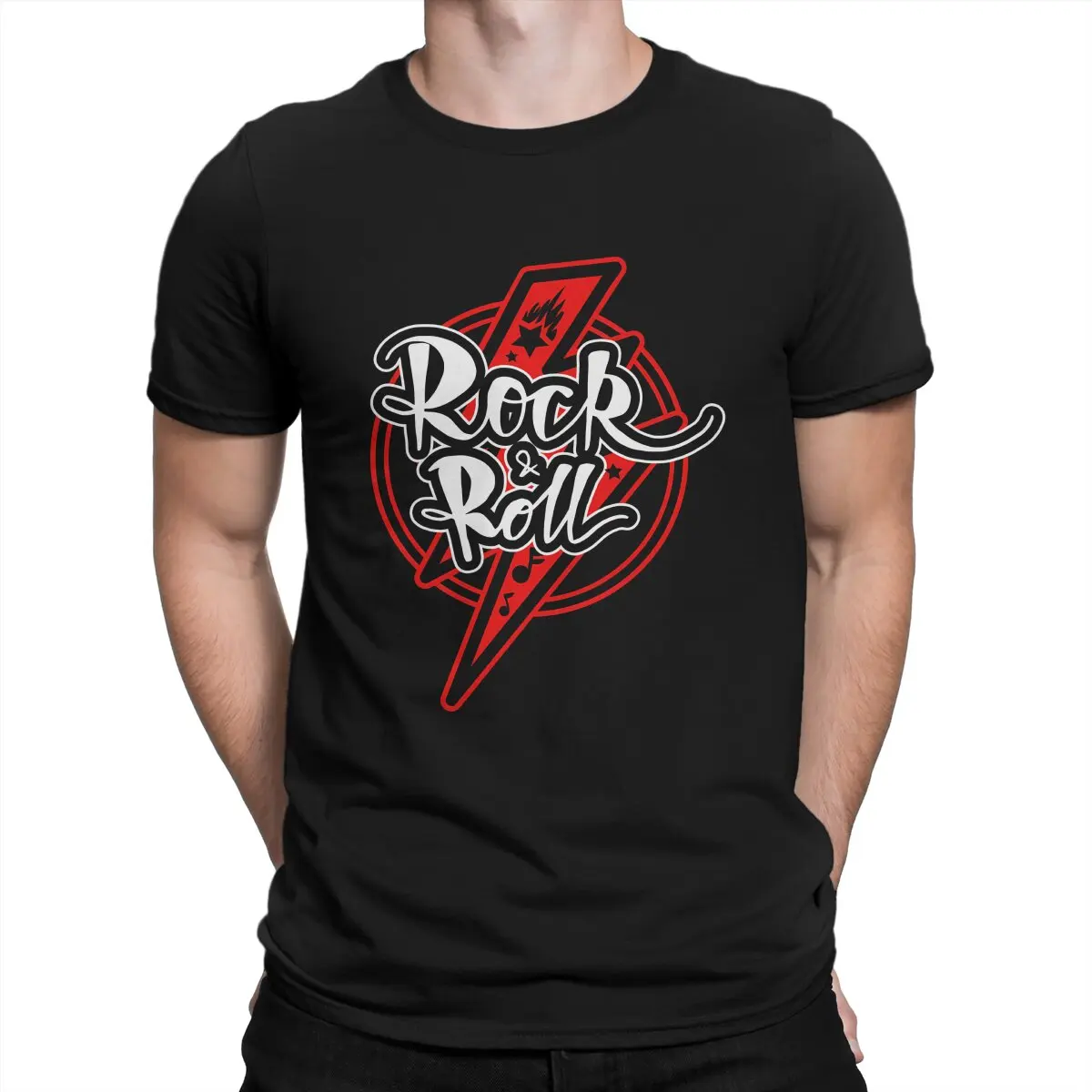 

Модная футболка для мужчин, забавная хлопковая футболка рок-н-ролл с музыкой, футболка с круглым воротником и коротким рукавом, футболка, идея для подарка