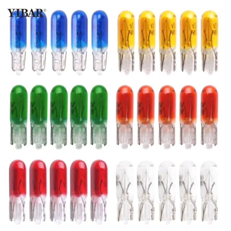 

10Pcs W2W T5 12v 1.2w Car Halogen Lamp Instrument Lights Dashboard Bulb Auto Interior Light Car Styling