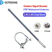 2 4g 5 8g dual band antenna outdoor signal booster waterproof fiberglass antenna 10dbi omnidirectional amplifier uv dual segment