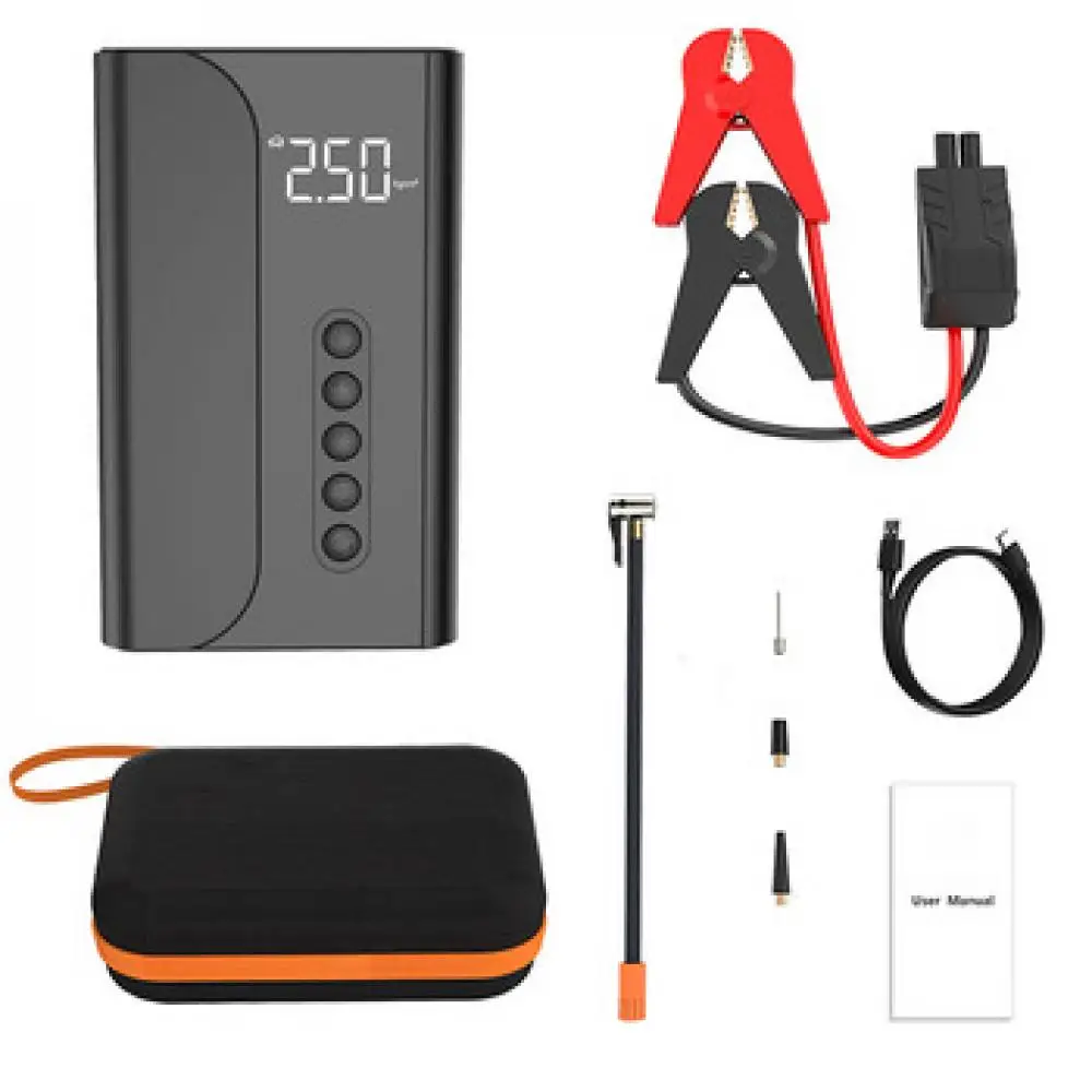 

4 In 1 Jump Starter 10400 mAh Car Air Compressor 150 PSI DC12V Wireless Pump Pickup Truck Tire Inflators with Jump Starter