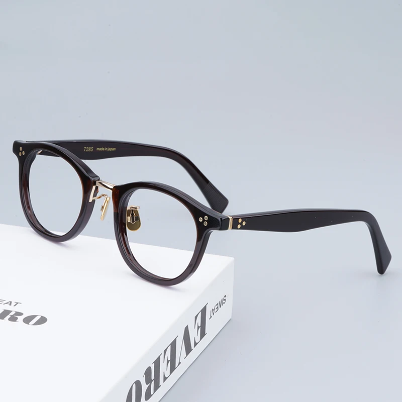 

7285 японские брендовые ацетатные оригинальные оправы для очков 566, мужские классические Рецептурные очки, женские и мужские квадратные иску...
