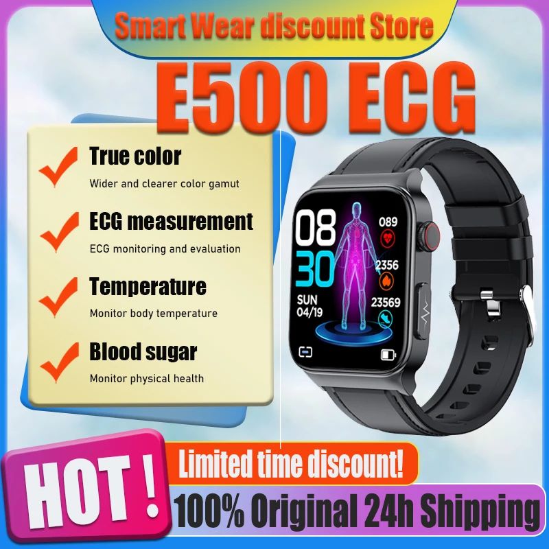 

Microwear Smart Watch E500 Health Heart Rate Blood Pressure Blood Oxygen Non-Invasive Blood Glucose And Temperature Waterproof