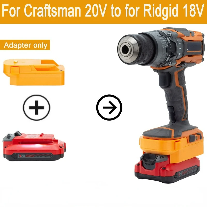 Adapter For Craftsman 20V V20 Li-ion Battery Convert to for Ridgid 18V Power Tools (Not include tools and battery)