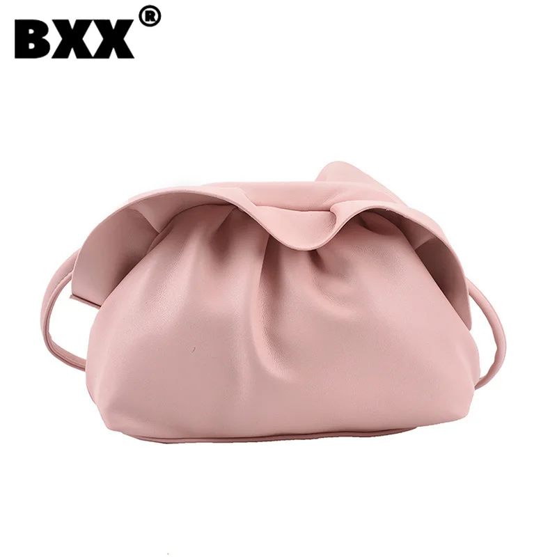 

[BXX] сумка через плечо, гофрированная, одноцветная, высокое качество, искусственная кожа, сумки для женщин, модный тренд, мобильный телефон, портативная, 2023, 8Q099