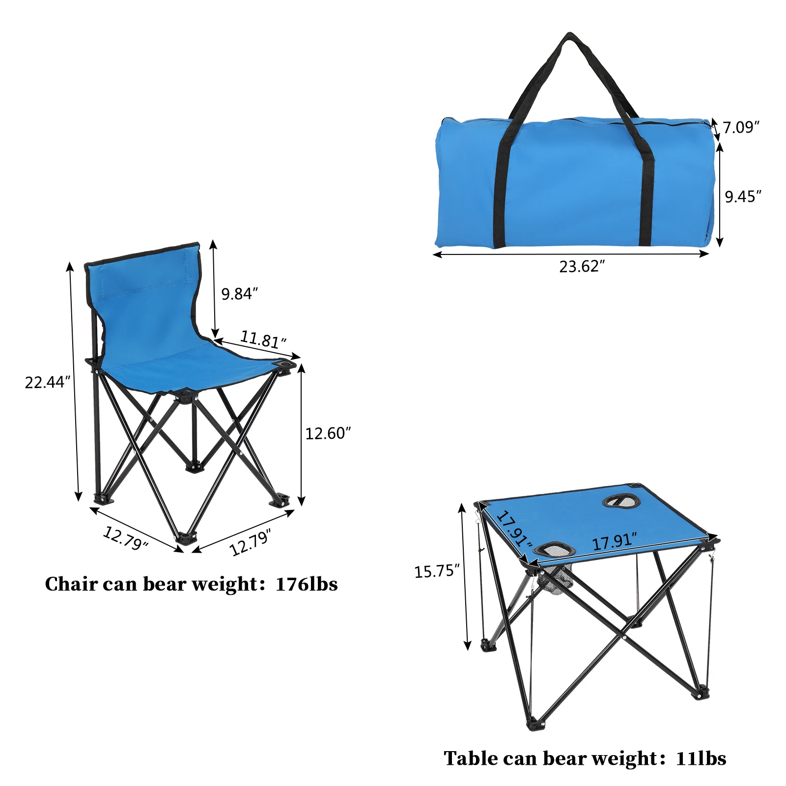 Portable Camping Folding Chair and Table Set Lightweight Outdoor Fishing Chairs Beach Moon For Relax Tourist Pool Garden Lounger enlarge