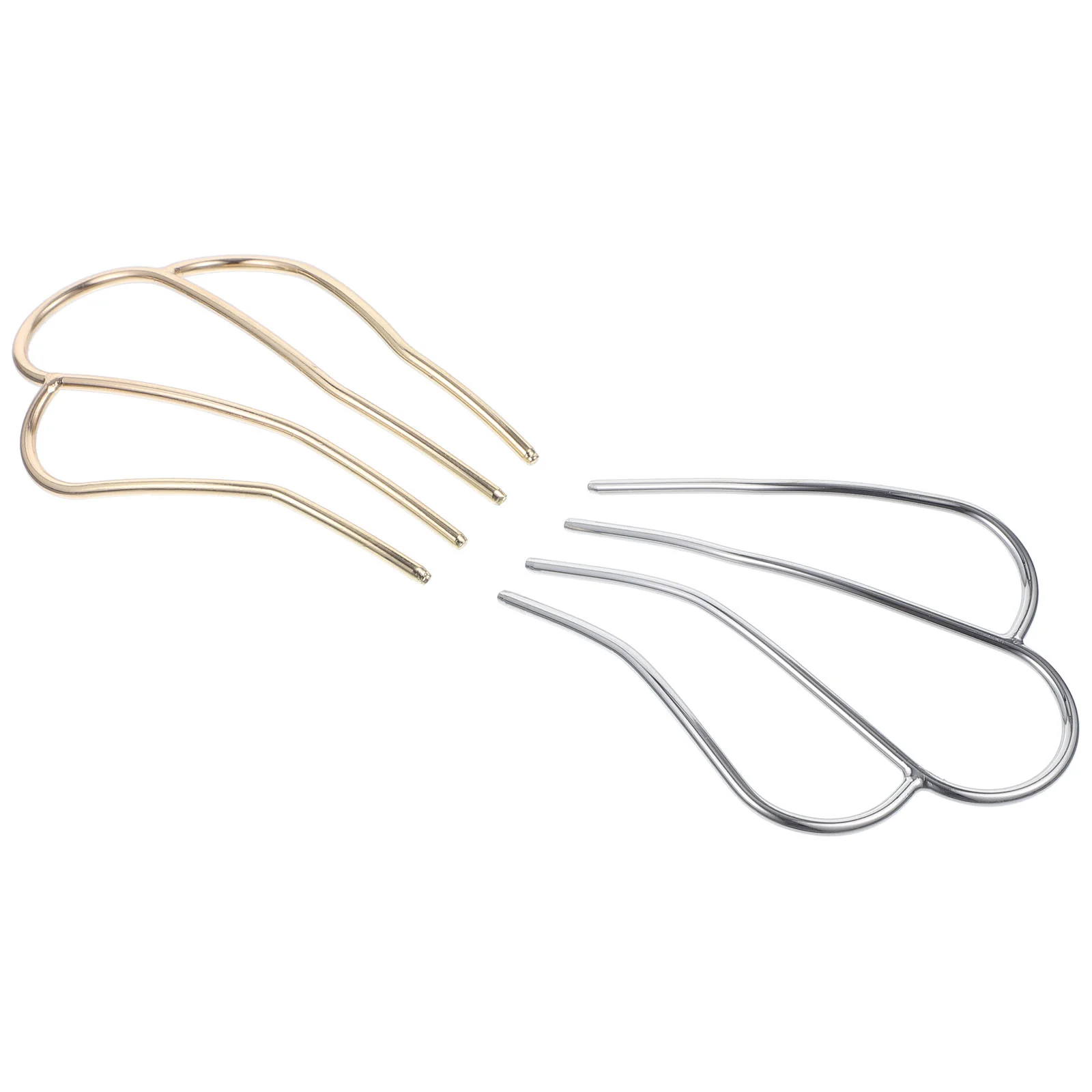 

2 Pcs Hair Barrettes Girls Hairpin Side Comb Vintage Stick Bun Sticks Fork Chinese Miss