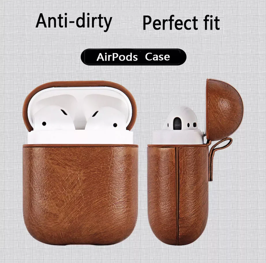 

PU Leather Case For Airpods Pro Protective Cover With Anti-lost Buckle For Air Pods 2 1 3 Headphone Fundas