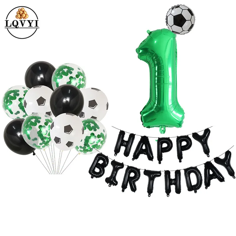 

Football Soccer Balloons Football Theme Party Latex Foil Helium Air Ballon Boys 3 4 5year Birthday Games Toys Event Party Supp