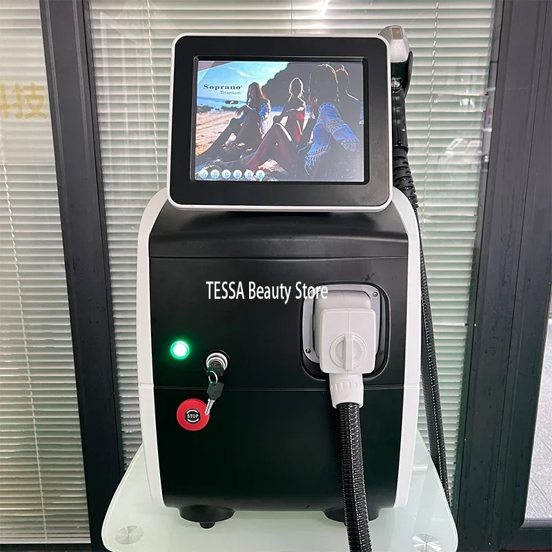 2024 Портативный 808 3-волновый диодный лазер для постоянного удаления волос быстрая