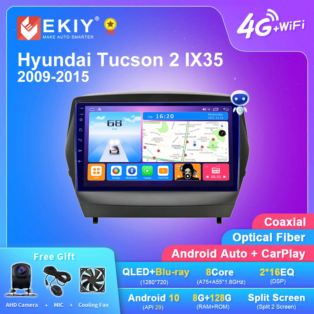 EKIY T7 для Hyundai Tucson 2 IX35 2009-2015 Android автомобильный радиоприемник мультимедийный плеер