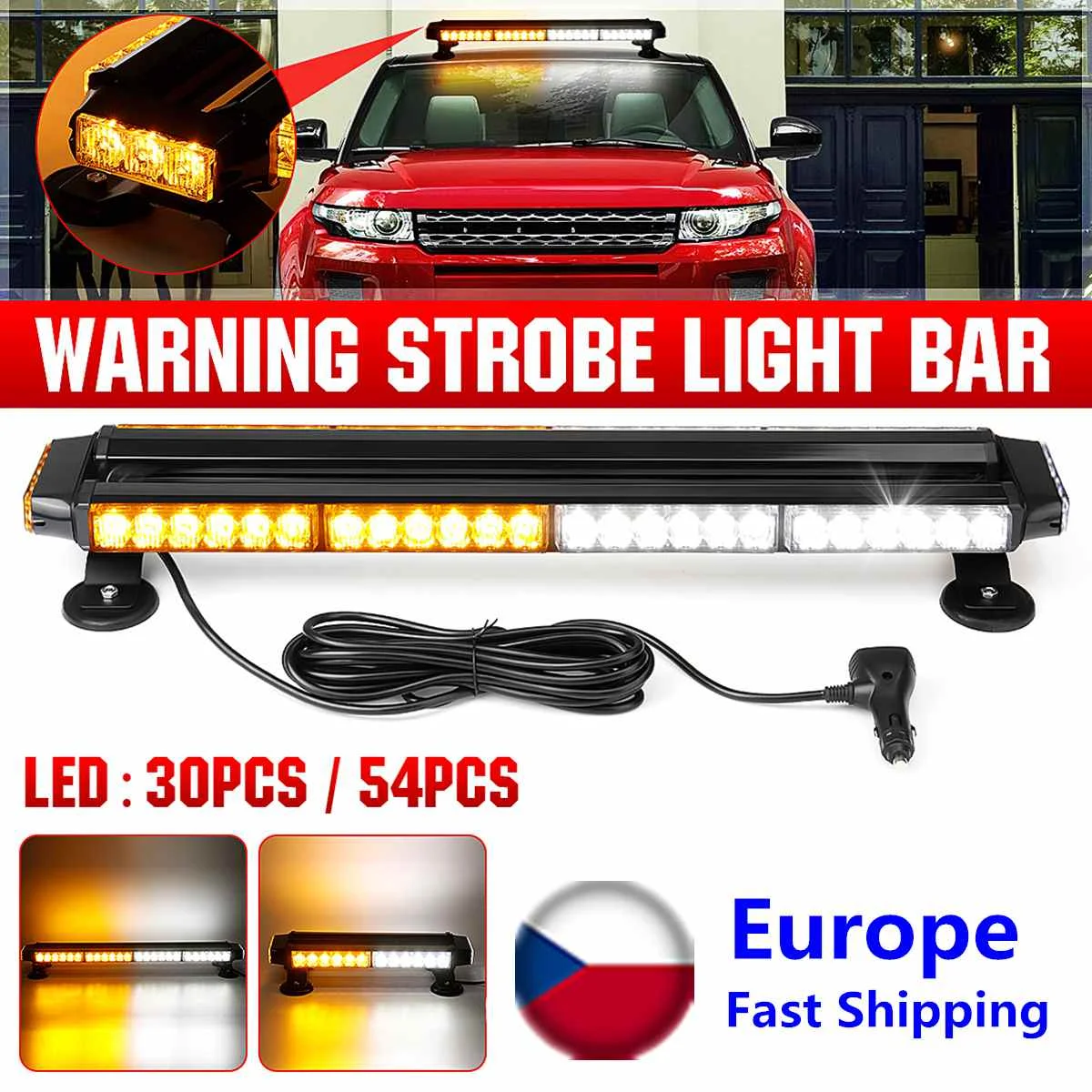 

Универсальная двухсторонняя стробоскопическая вспышка для автомобиля, грузовика, 12 В, водонепроницаемый дорожный фонасветильник, 7 режимо...