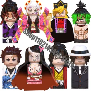 Imported WM6138 SET Demon Slayer Daki Giyuutarou Douma Kibutsuji Muzan anime bricks mini action toy figures a
