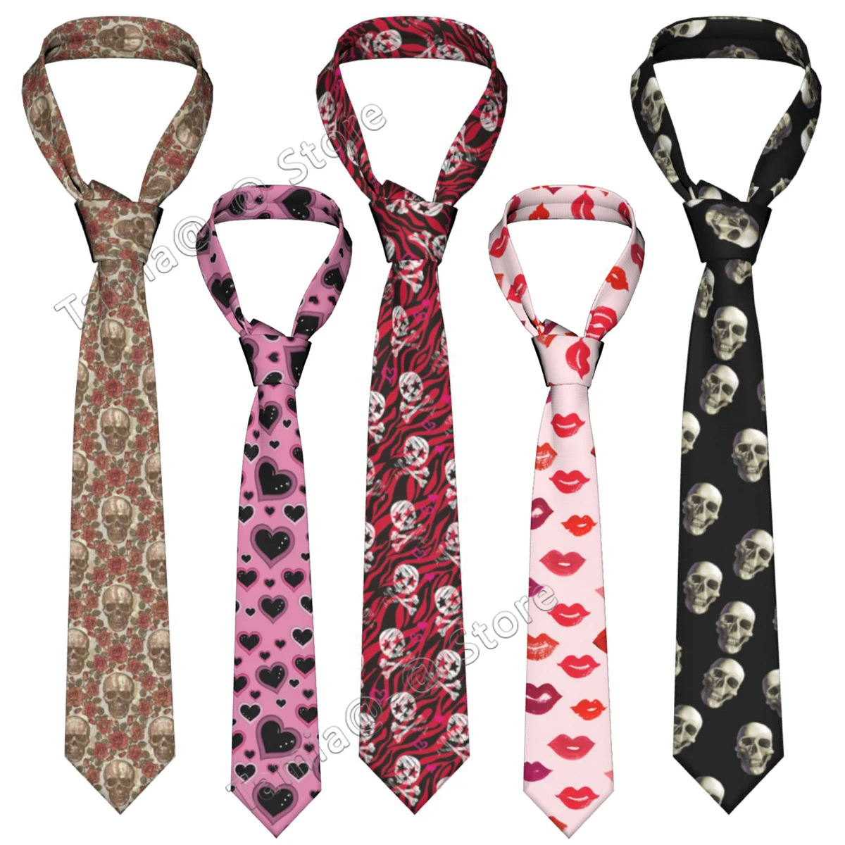 

New Fashion Lips Neckties Casual Polyester Silk 8cm Slim Mens Necktie Personality Cravate Wedding Business Appointment Suit