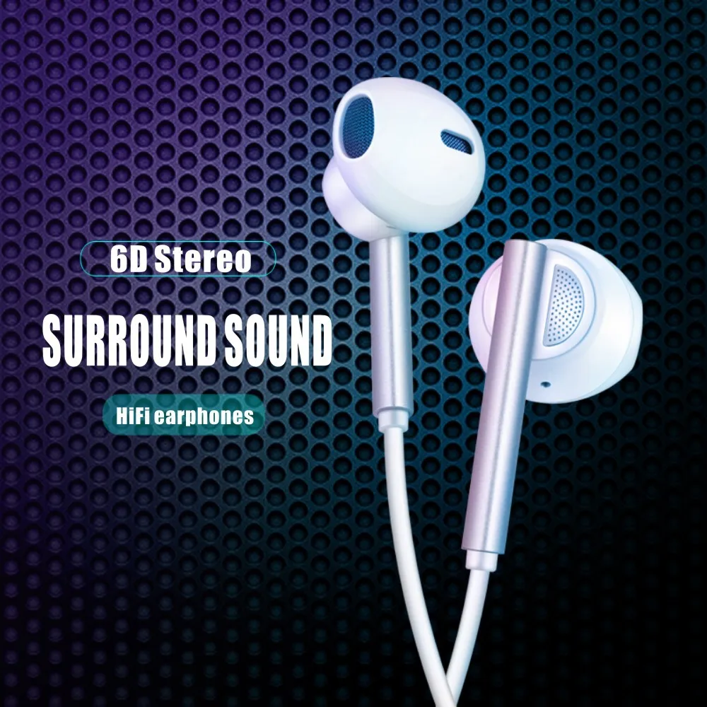 

3.5mm Wired Earphones Stereo Bass Headphone Gaming Headset With Mic