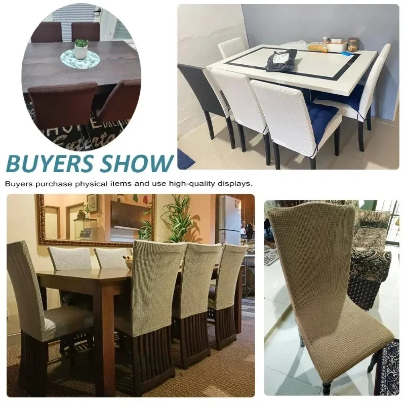 Утолщенные жаккардовые чехлы на стулья регулируемые сиденья эластичный