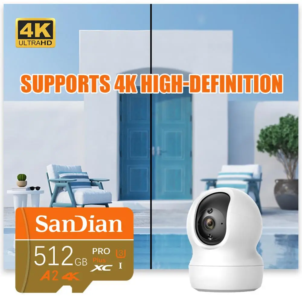 Карта памяти Micro TF SD 1 ТБ флэш-карта C10 микро-карты 128 ГБ 256 512 U3 V30 4K TF-карта для камеры