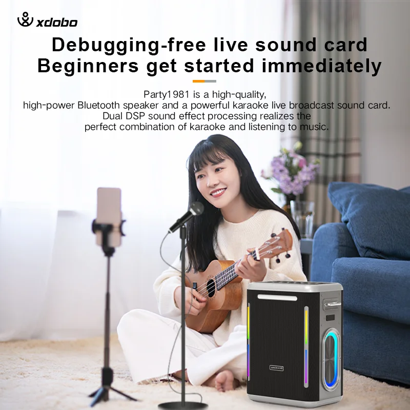 Новая деталь Box1981 Имеет выходную мощность 300 Вт и поставляется с 2 микрофонами.