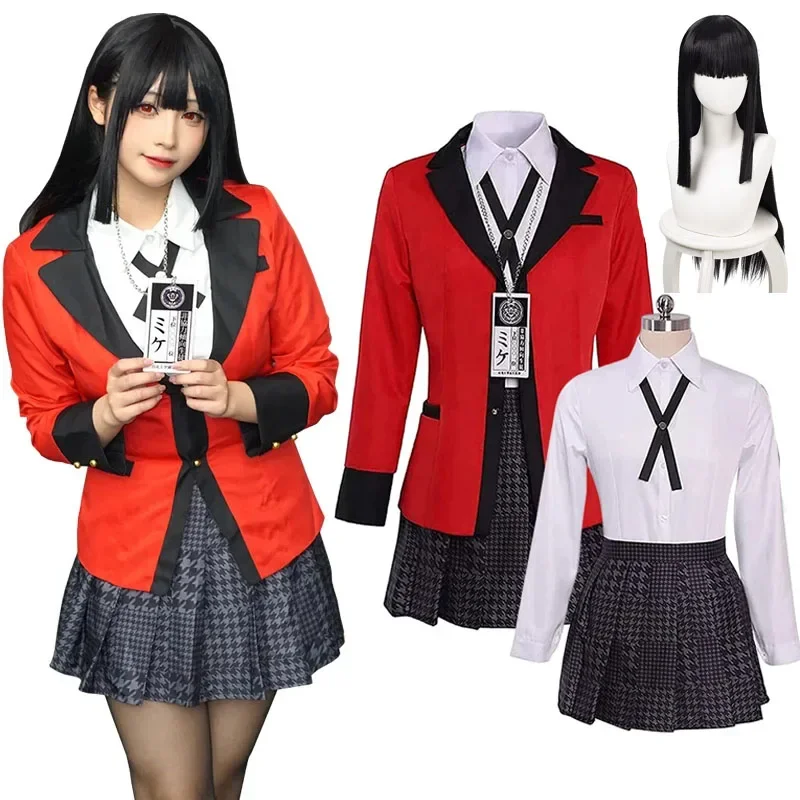 Аниме Kakegurui Jabami Yumeko Косплей Костюм Хэллоуин Sayaka Compulsive Gambler Японская школьная