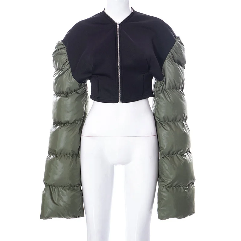 SUJYing style 2021 winter new down cotton jacket slim fit warm splicing Jacket Women